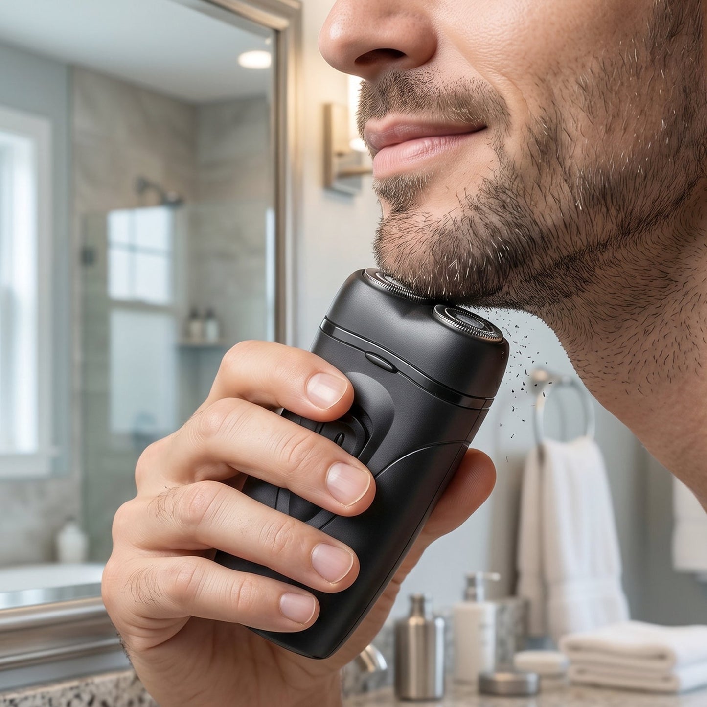 Portable Electric Shaver For Men Compact Rechargeable Cordless